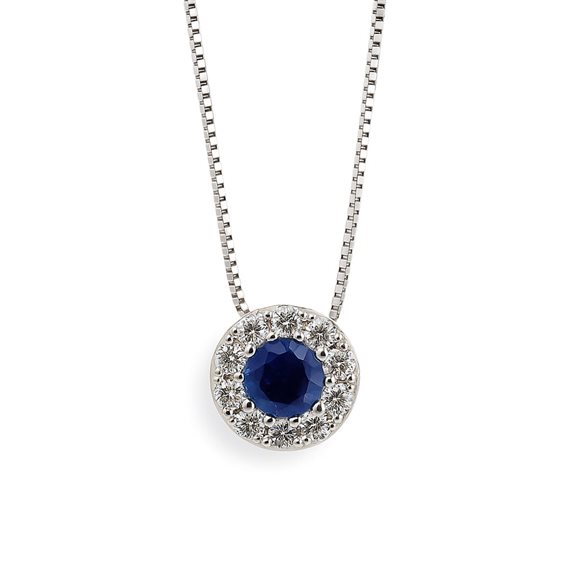 Collana Idee Preziose dal 1987 Donna in Oro bianco Zaffiro blu 0.14 Ct IP.CK18B/5Z - IP.CK18B/5Z